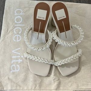 Dolce Vita Noel Heels in Vanilla Pearls